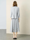 Light Grey 3/4 Sleeve Blazer