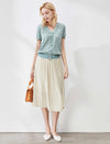Minimal Pleated A-Line Skirt