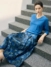 Wool Blend Round Neck Long Sleeve Sweater