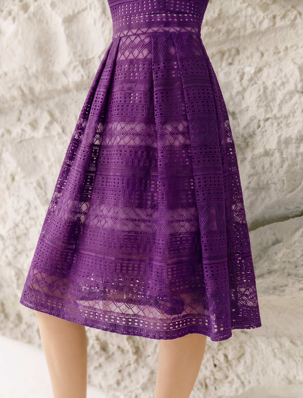Salerno Soft Lace A-Line Midi Dress
