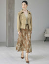 Collared Button Front Long Sleeve Jacket