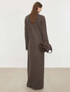 100% Wool Turtleneck Maxi Dress