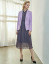 Soft Lavender Single-Breasted Blazer