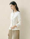 Ivory Sequin Lace Cropped Jacket