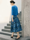 Wool Blend Round Neck Long Sleeve Sweater