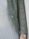 Grey Textured Cropped Blazer