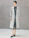 Double Breasted Midi Trench Coat with Waist Belt