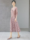 Retro Jacquard V-Neck Knit Cardigan