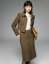 Vintage Cropped Wool Blend Jacket