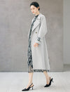 Double Breasted Midi Trench Coat with Waist Belt