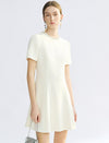 Embellished Neckline Fit And Flare Dress