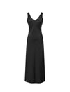 Solid Color V-Neck Slip Maxi Dress