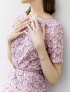 Lilac Lace Mermaid-Hem Dress