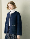 Tweed Wool-Blend Embellished Trim Jacket