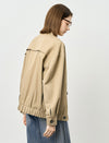 Camel Lapel Loose Short Jacket