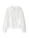 Sheer Floral Lace Zip-Up Sun Jacket