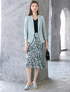 Light Blue 3/4 Sleeve Cropped Blazer