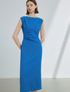 Boat Neck Midi Dress