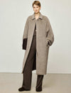 100% Alpaca Classic Collar Wool Longline Coat