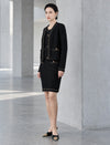 Textured Chain Trim Button Front Cardigan
