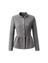 Wool Blend Fitted Cropped Jacket