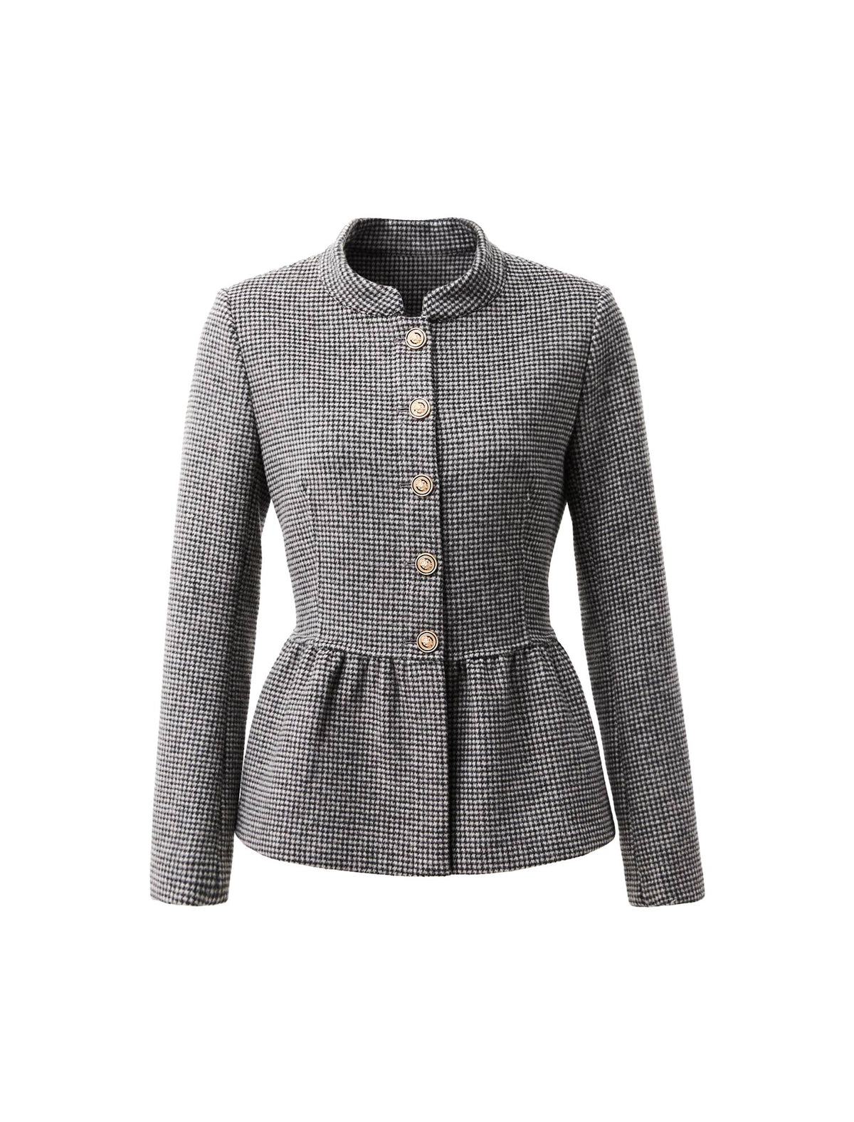 Wool Blend Fitted Cropped Jacket