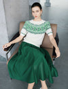 High Waist Flowy Tencel Lyocell A-Line Midi Skirt