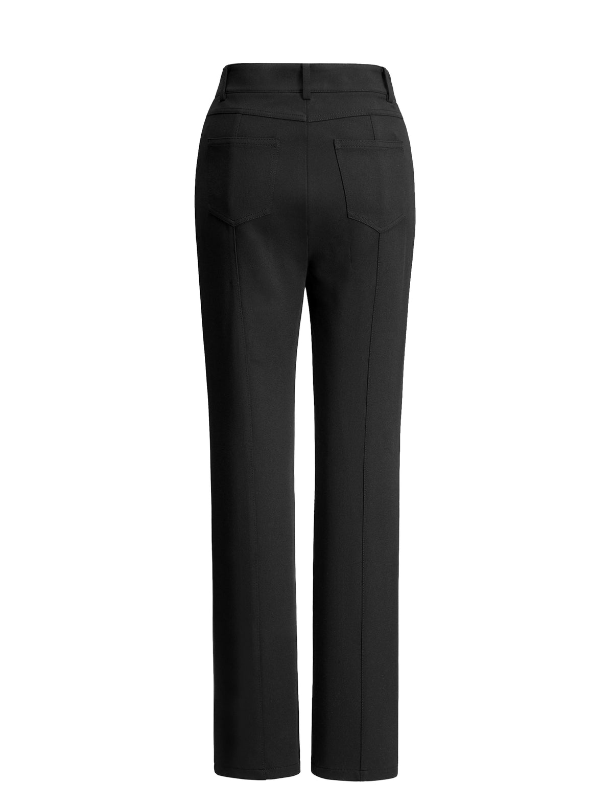High‑Waist Slit‑Hem Micro‑Flare Trousers