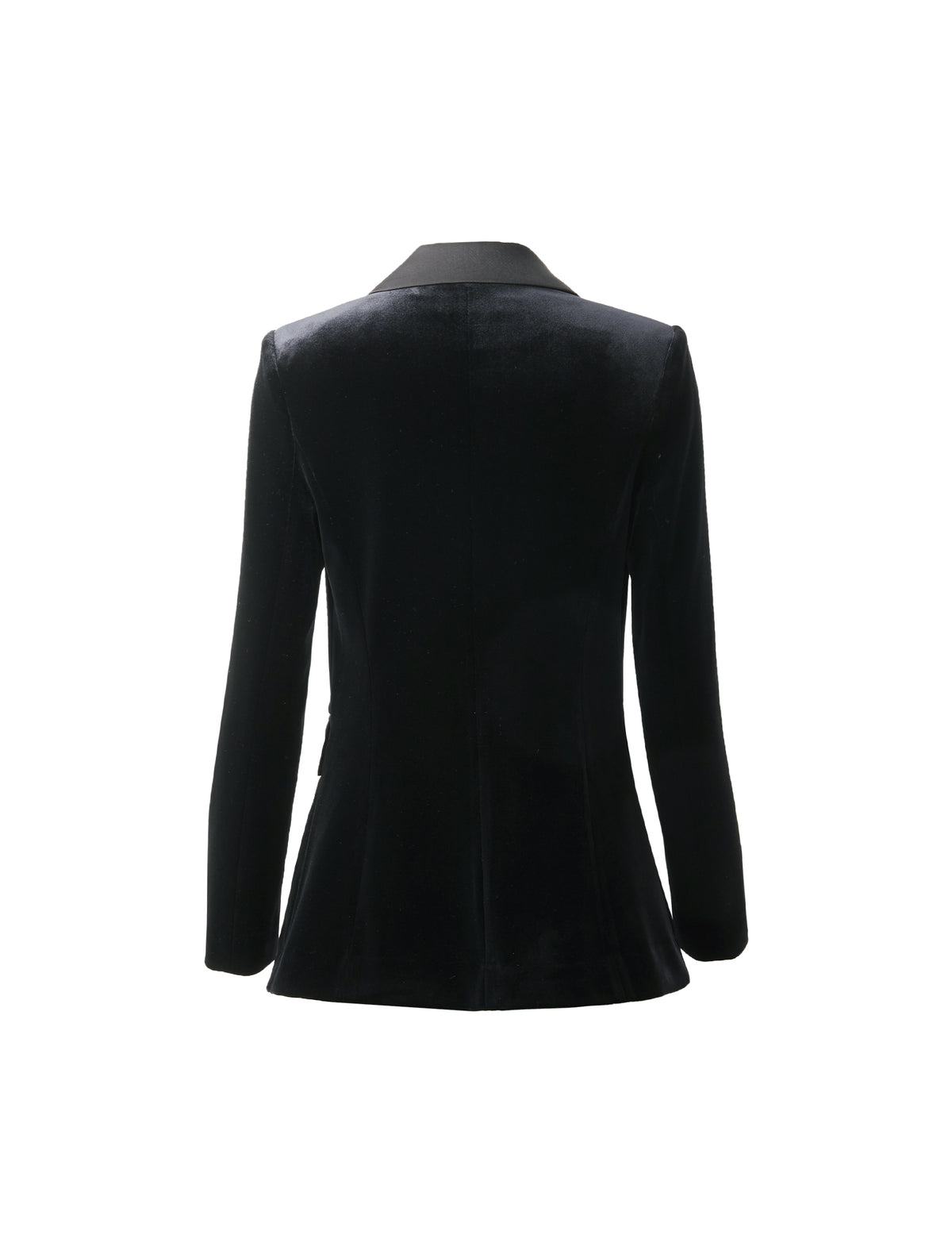 Classic Refined Velvet-Trim Blazer