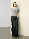 Side Stripes Wide-Leg Textured Pants