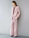 Soft Pink Single-Breasted Blazer