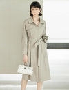 Lapel Mid-Length Classic Trench Coat