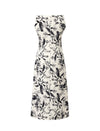 Sleeveless Floral Print Midi Dress