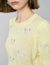 3D Butterfly Embroidered Knit Top