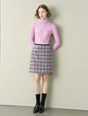 Tweed Plaid Mini Skirt