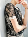 Lace Floral Short Sleeve Top