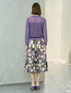 Pointelle Knit Button-Front Cardigan