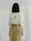 100% Mulberry Silk Watercolor Top