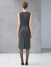 Wool Blend Lace Crewneck Sleeveless Dress