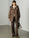 Brown Removable Hood Down Jacket