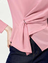 Twist Waist Long Sleeve Blouse