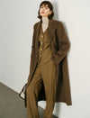 Wool Tencel Silk Blend Notched Lapel Overcoat