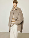 100% Alpaca Oversized Classic Collar Wool Coat