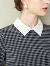 Plaid Vintage Doll Collar Straight Short Dress