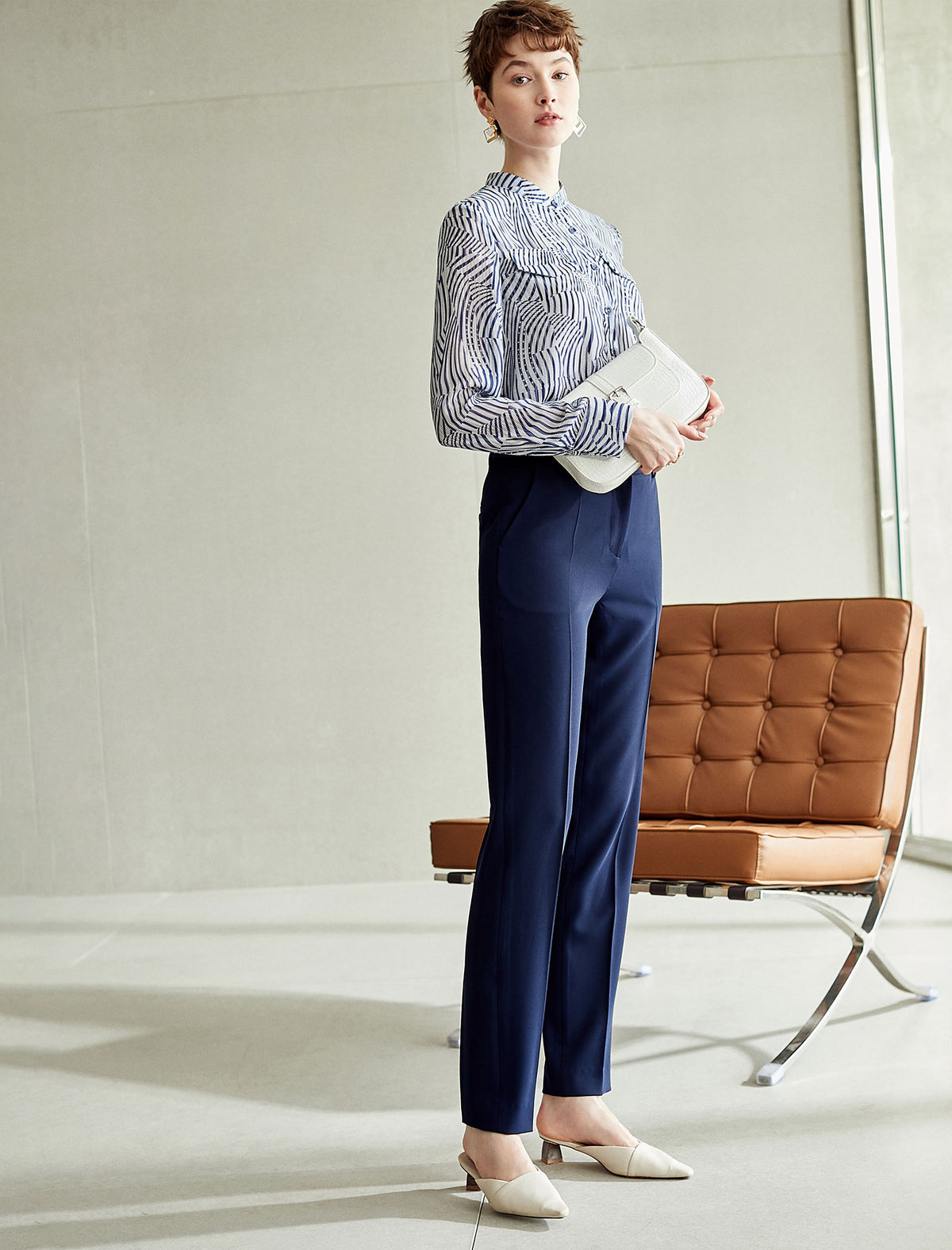 Classic Fitted Tailored Pants