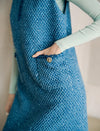 Wool Blend Textured Sleeveless Shift Dress