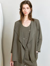 Flowy Drape Front Jacket