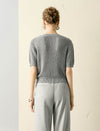V-Neck Embellished Knit Top