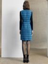 Wool Blend Jacquard Double-Breasted Pocket Dress