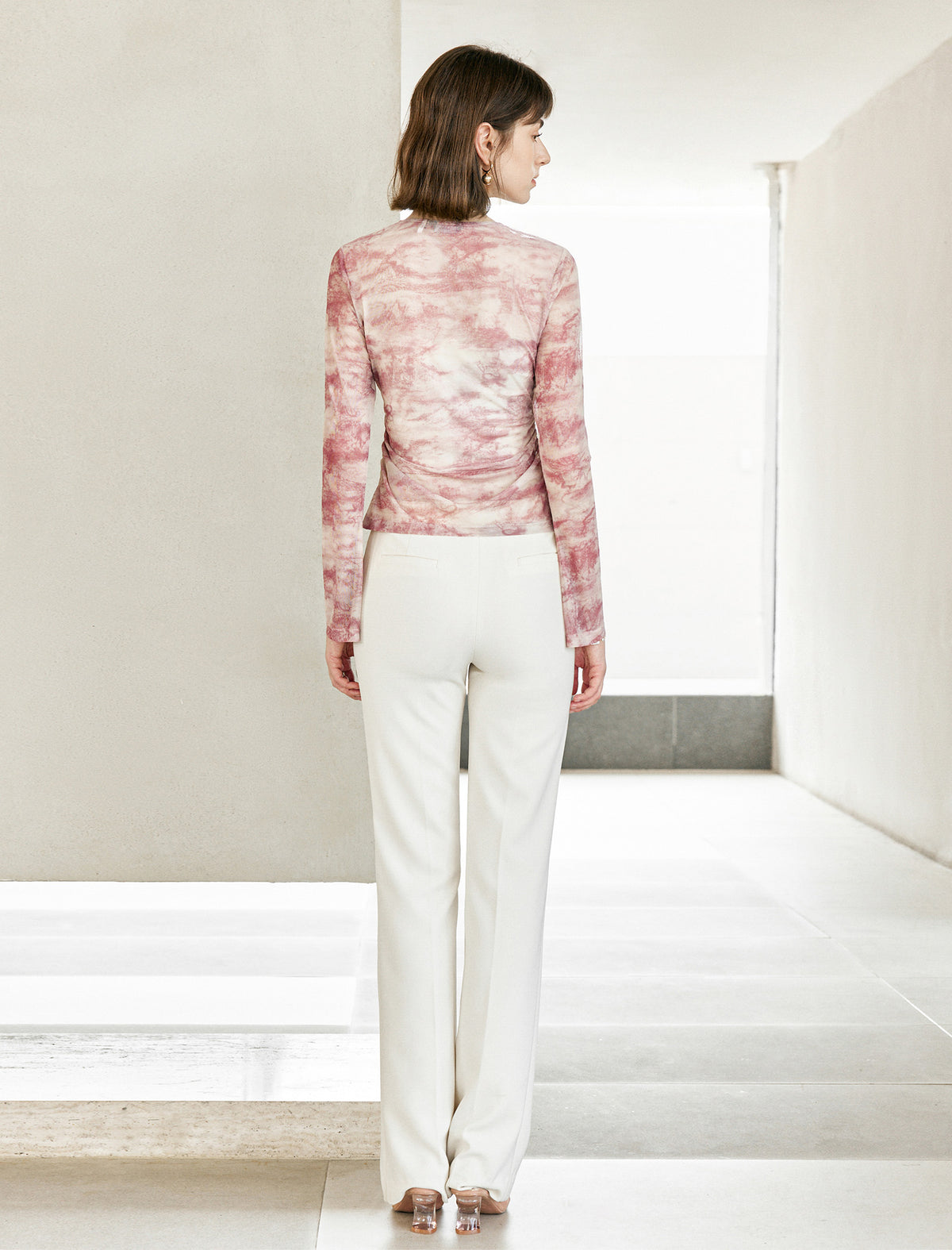 V-Neck Tie Dye Button Up Top